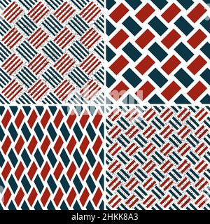 4 different vector patterns in the same package(eps). One pattern is paid and 3 are free (white dividing lines) Stock Vector