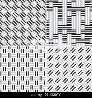 4 different vector patterns in the same package(eps). One pattern is paid and 3 are free (white dividing lines) Stock Vector