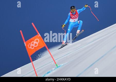 Yanqing, China. 05th Feb, 2022. Olympics, Alpine skiing, downhill, 3rd training at the National Alpine Ski Center. Christof Innerhofer from Italy in action. Credit: Michael Kappeler/dpa/Alamy Live News Stock Photo