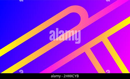 Neon light color background wrapped in rectangular straight line design Stock Vector