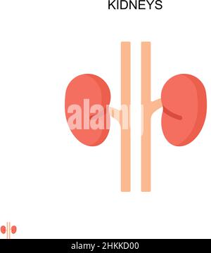 Kidneys Simple vector icon. Illustration symbol design template for web mobile UI element. Stock Vector