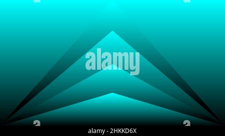 3d blue turquoise triangle abstract background Stock Vector