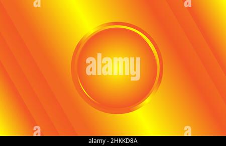 Gradient orange color background wrapped in abstract circle design Stock Vector