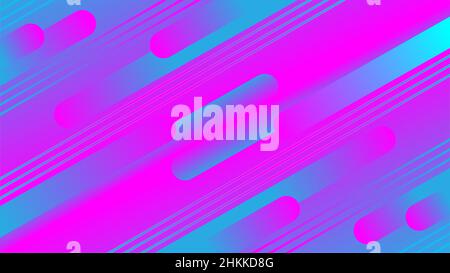 Liquid straight line abstract background with neon light effect Stock Vector