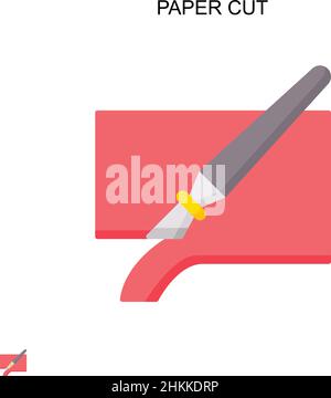 Paper cut Simple vector icon. Illustration symbol design template for web mobile UI element. Stock Vector