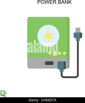 Power bank Simple vector icon. Illustration symbol design template for web mobile UI element. Stock Vector