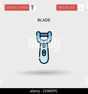 Blade Simple vector icon. Stock Vector