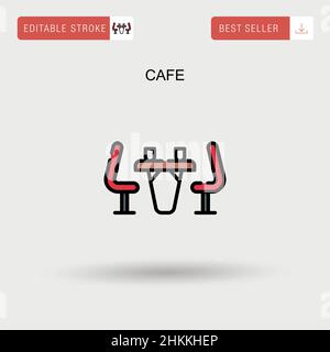 Cafe Simple vector icon Stock Vector Image & Art - Alamy