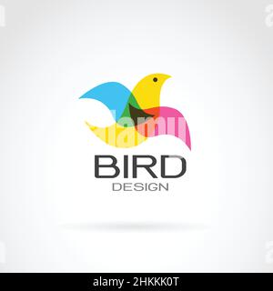 Vector image of bird design on white background. Easy editable layered vector illustration. Stock Vector