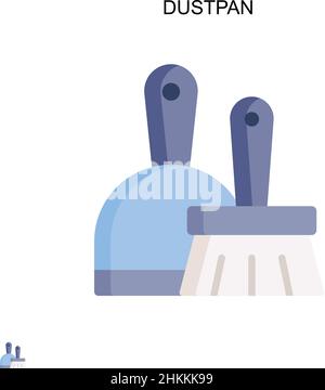 Dustpan Simple vector icon. Illustration symbol design template for web mobile UI element. Stock Vector