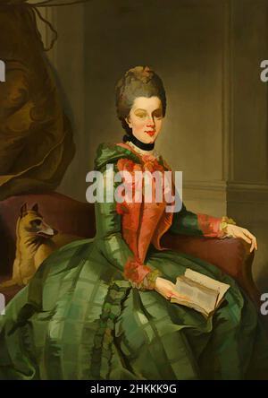 Art inspired by Portrait of Princess Frederika Sophia Wilhelmina 1751-1820, Johann Georg Ziesenis, c. 1768 - 1769, Classic works modernized by Artotop with a splash of modernity. Shapes, color and value, eye-catching visual impact on art. Emotions through freedom of artworks in a contemporary way. A timeless message pursuing a wildly creative new direction. Artists turning to the digital medium and creating the Artotop NFT Stock Photo