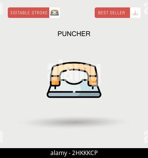 Puncher Simple vector icon. Stock Vector