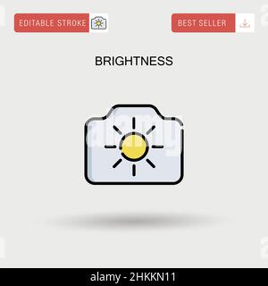 Brightness Simple vector icon. Modern, simple flat vector illustration ...
