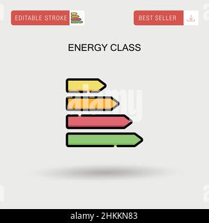 Energy class Simple vector icon. Stock Vector