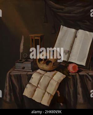 Art inspired by Vanitas still life, Edwaert Collier, 1675, Classic works modernized by Artotop with a splash of modernity. Shapes, color and value, eye-catching visual impact on art. Emotions through freedom of artworks in a contemporary way. A timeless message pursuing a wildly creative new direction. Artists turning to the digital medium and creating the Artotop NFT Stock Photo