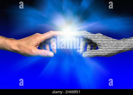 Intelligence explosion, composite conceptual image Stock Photo