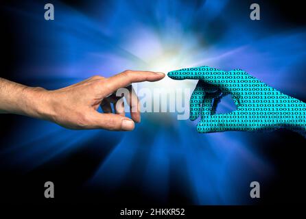 Intelligence explosion, composite conceptual image Stock Photo