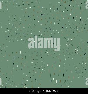 Vintage dashes seamless pattern. Minimalist decoration background. Repeated texture in doodle style for fabric, wrapping paper, wallpaper, tissue. Vec Stock Vector