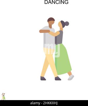 Dancing Simple vector icon. Illustration symbol design template for web mobile UI element. Stock Vector