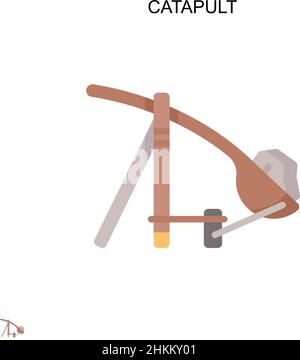 Catapult Simple vector icon. Illustration symbol design template for web mobile UI element. Stock Vector
