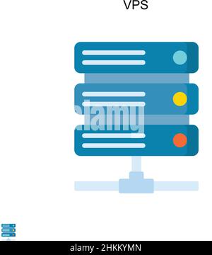 Vps Simple vector icon. Illustration symbol design template for web mobile UI element. Stock Vector