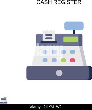 Cash register Simple vector icon. Illustration symbol design template for web mobile UI element. Stock Vector