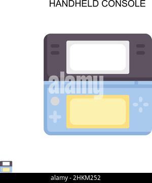 Handheld console Simple vector icon. Illustration symbol design template for web mobile UI element. Stock Vector