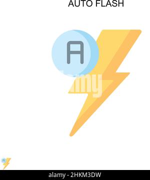 Auto flash Simple vector icon. Illustration symbol design template for web mobile UI element. Stock Vector