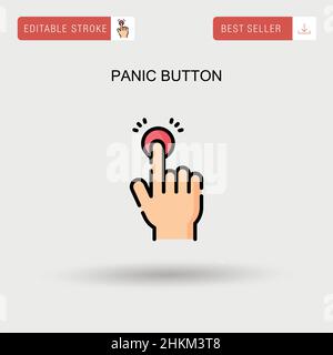 Panic button Simple vector icon. Stock Vector