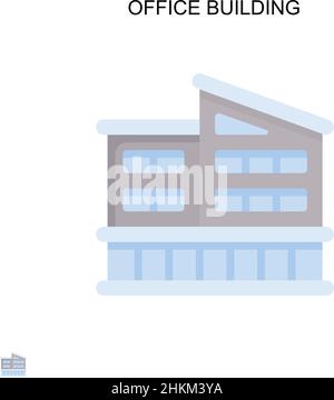 Office building Simple vector icon. Illustration symbol design template for web mobile UI element. Stock Vector