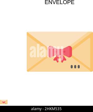 Envelope Simple vector icon. Illustration symbol design template for web mobile UI element. Stock Vector