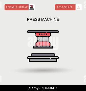 Press machine Simple vector icon. Stock Vector