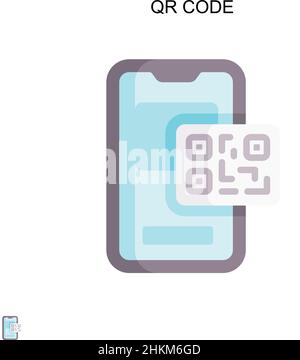 Qr code Simple vector icon. Illustration symbol design template for web mobile UI element. Stock Vector