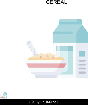 Cereal Simple vector icon. Illustration symbol design template for web mobile UI element. Stock Vector