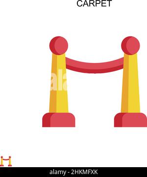 Carpet Simple vector icon. Illustration symbol design template for web mobile UI element. Stock Vector