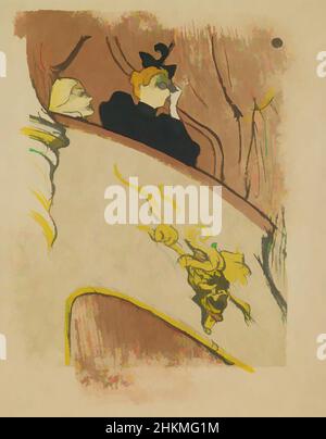 Art inspired by La Loge au Mascaron Doré, Henri de Toulouse-Lautrec, French, 1864-1901, 1893, Color lithograph, Made in Paris, Île-de-France, France, Europe, Prints, image: 14 1/2 × 11 1/2 in. (36.8 × 29.2 cm, Classic works modernized by Artotop with a splash of modernity. Shapes, color and value, eye-catching visual impact on art. Emotions through freedom of artworks in a contemporary way. A timeless message pursuing a wildly creative new direction. Artists turning to the digital medium and creating the Artotop NFT Stock Photo