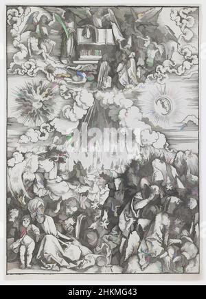 Art inspired by The Opening of the Fifth and Sixth Seals, from the series 'The Apocalypse', Albrecht Dürer, German, 1471-1528, c.1497-98, Woodcut, Made in Germany, Europe, Prints, image (irregular): 15 9/16 x 11 3/16 in. (39.5 x 28.4 cm, Classic works modernized by Artotop with a splash of modernity. Shapes, color and value, eye-catching visual impact on art. Emotions through freedom of artworks in a contemporary way. A timeless message pursuing a wildly creative new direction. Artists turning to the digital medium and creating the Artotop NFT Stock Photo