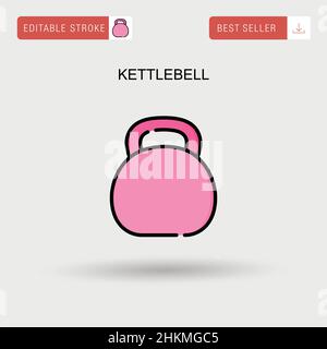 Kettlebell Simple vector icon. Stock Vector