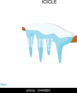 Icicle Simple vector icon. Illustration symbol design template for web mobile UI element. Stock Vector