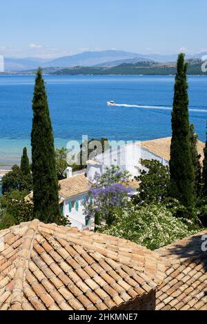 Beautiful bay, Corfu island, Greece Stock Photo