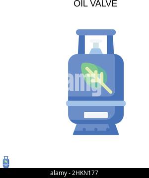 Oil valve Simple vector icon. Illustration symbol design template for web mobile UI element. Stock Vector
