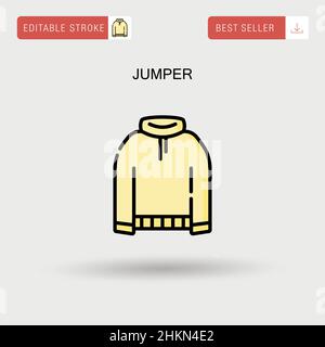 Jumper Simple vector icon. Stock Vector