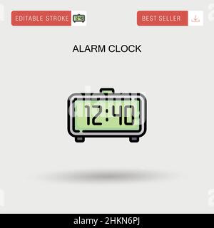 Metal Classic Style Alarm Clock Stock Vector Image & Art - Alamy