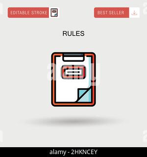 Rules Simple vector icon. Illustration symbol design template for web ...