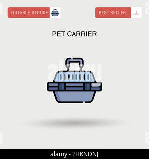 Pet carrier Simple vector icon. Stock Vector