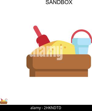 Sandbox Simple vector icon. Illustration symbol design template for web mobile UI element. Stock Vector