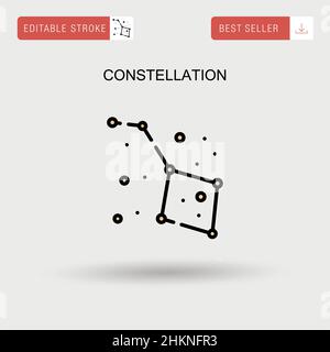 Constellation Simple vector icon. Stock Vector