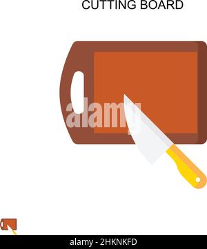 Cutting board Simple vector icon. Illustration symbol design template for web mobile UI element. Stock Vector