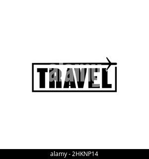 Creative Airplane Travel box logo,vector design,symbol Stock Vector