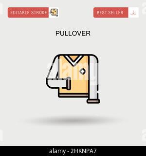 Pullover Simple vector icon. Illustration symbol design template for ...